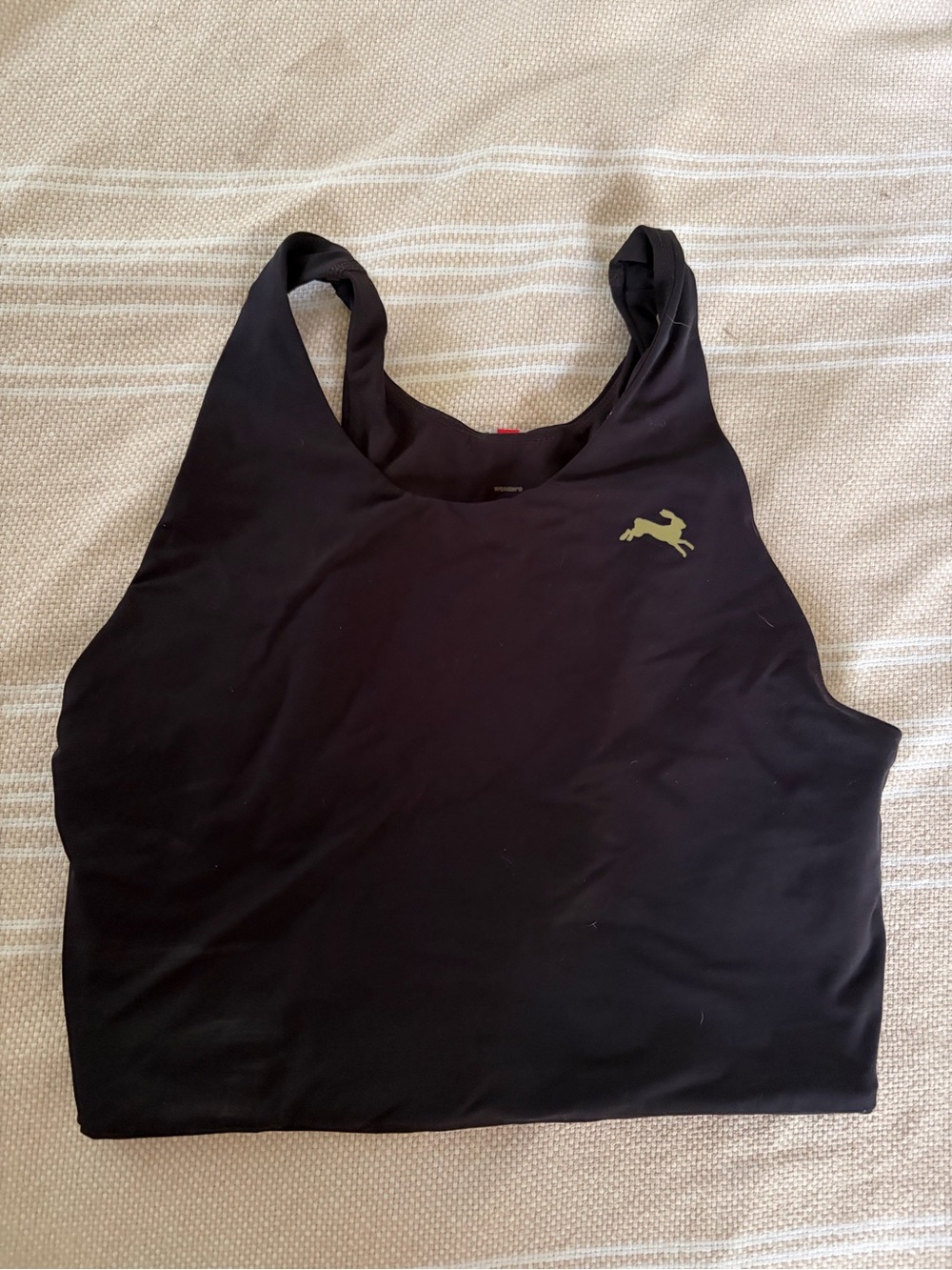 Tracksmith Black Turnover Crop Top - Picture 1 of 3